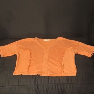 Gilded Intent Pale Coral V-Neck Tee